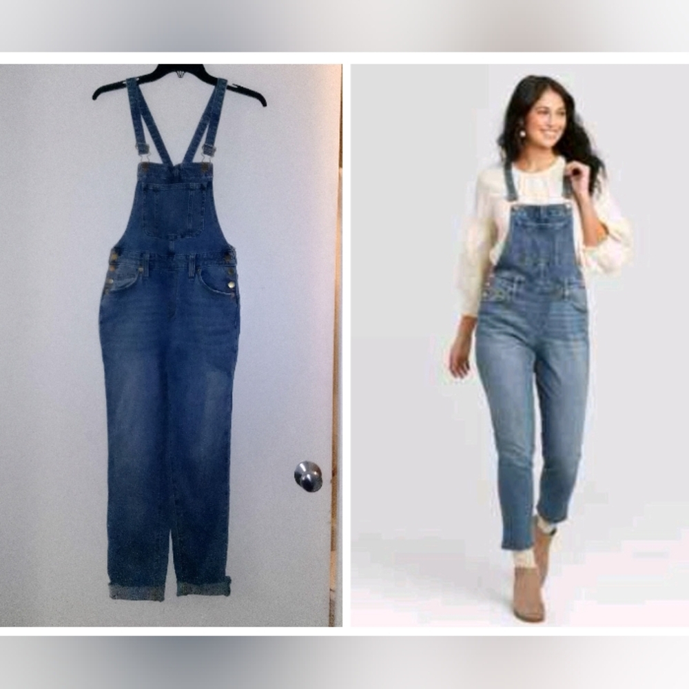 Universal Thread Blue Denim Overalls Relaxed Fit